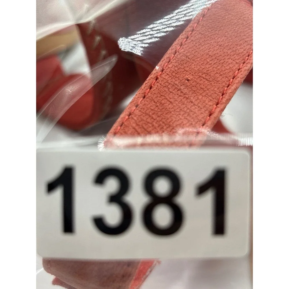 Clarks Collection Women Burnt Orange Whipstitch Wedge Sandals Size 10 W 26177316